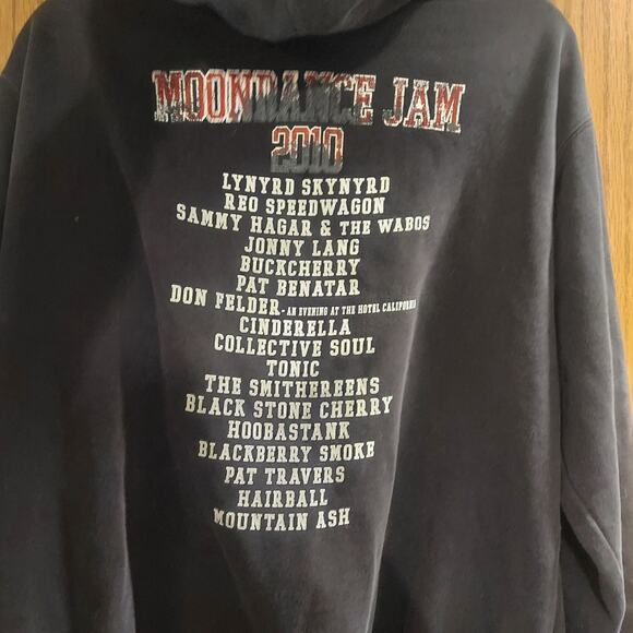 MoonDance Jam spellout 2010 black hooded sweatshirt L - Picture 6 of 6